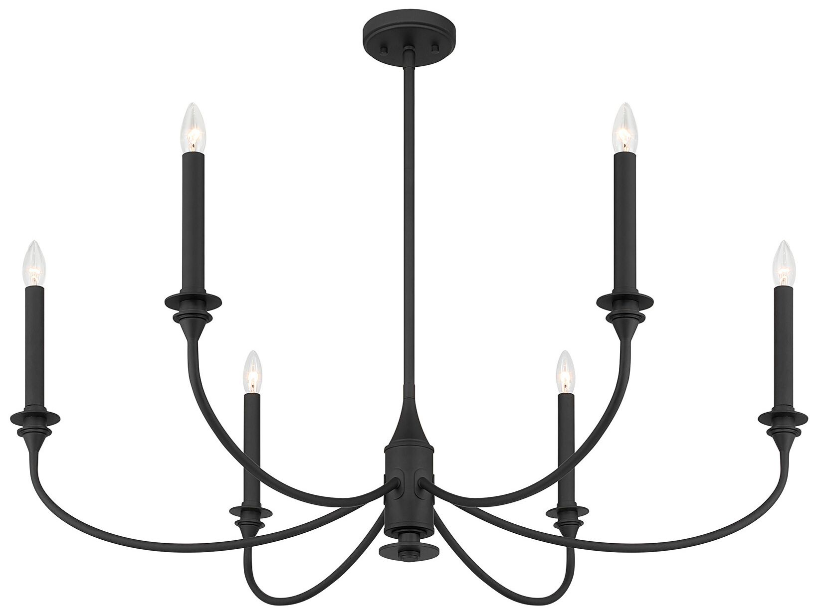 Image 5 Coventry 6-Light Chandelier in Matte Black more views