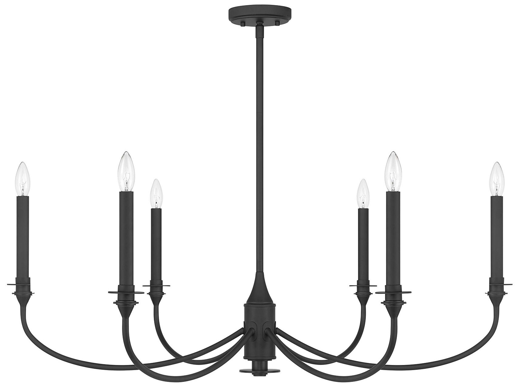 Image 6 Coventry 6-Light Chandelier in Matte Black more views