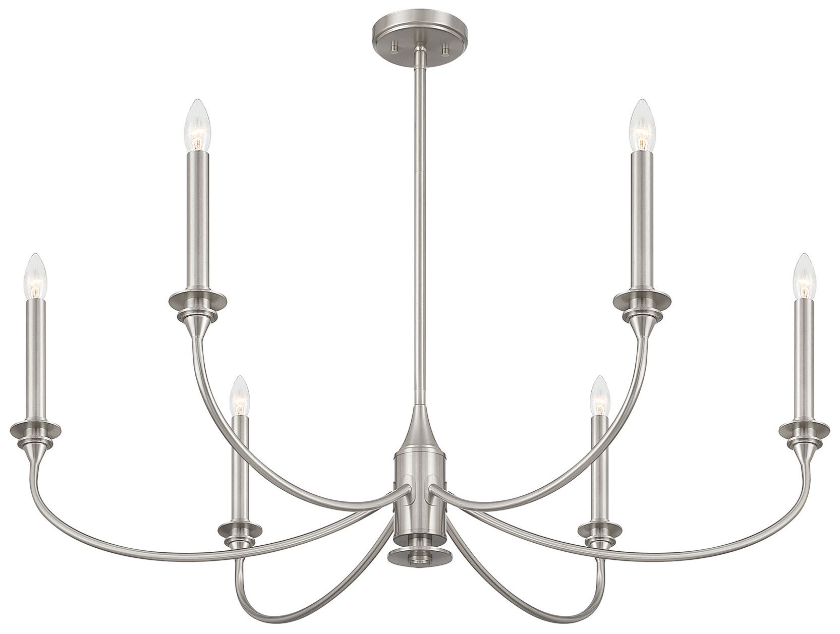 Image 4 Coventry 6-Light Chandelier in Satin Nickel more views