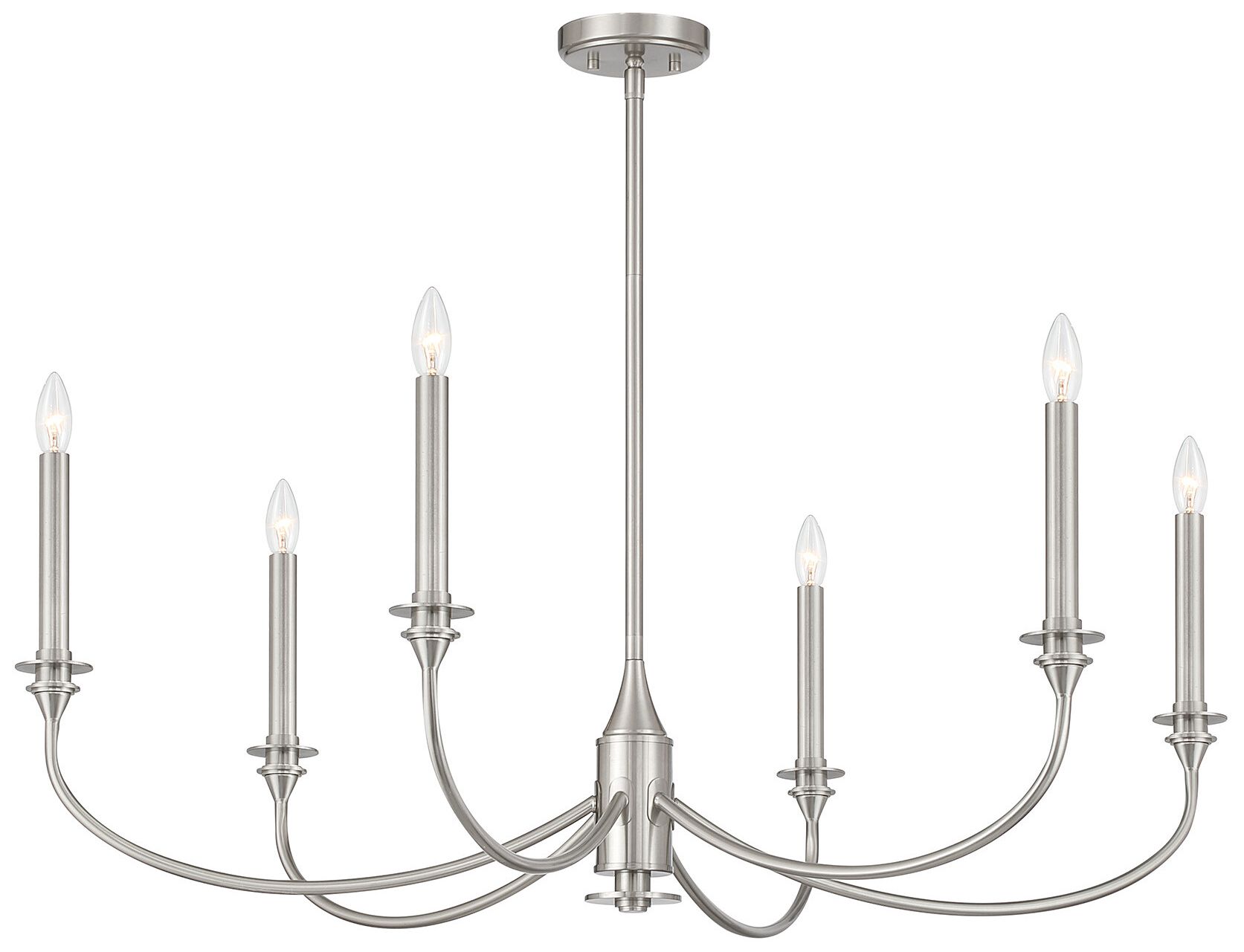Image 5 Coventry 6-Light Chandelier in Satin Nickel more views