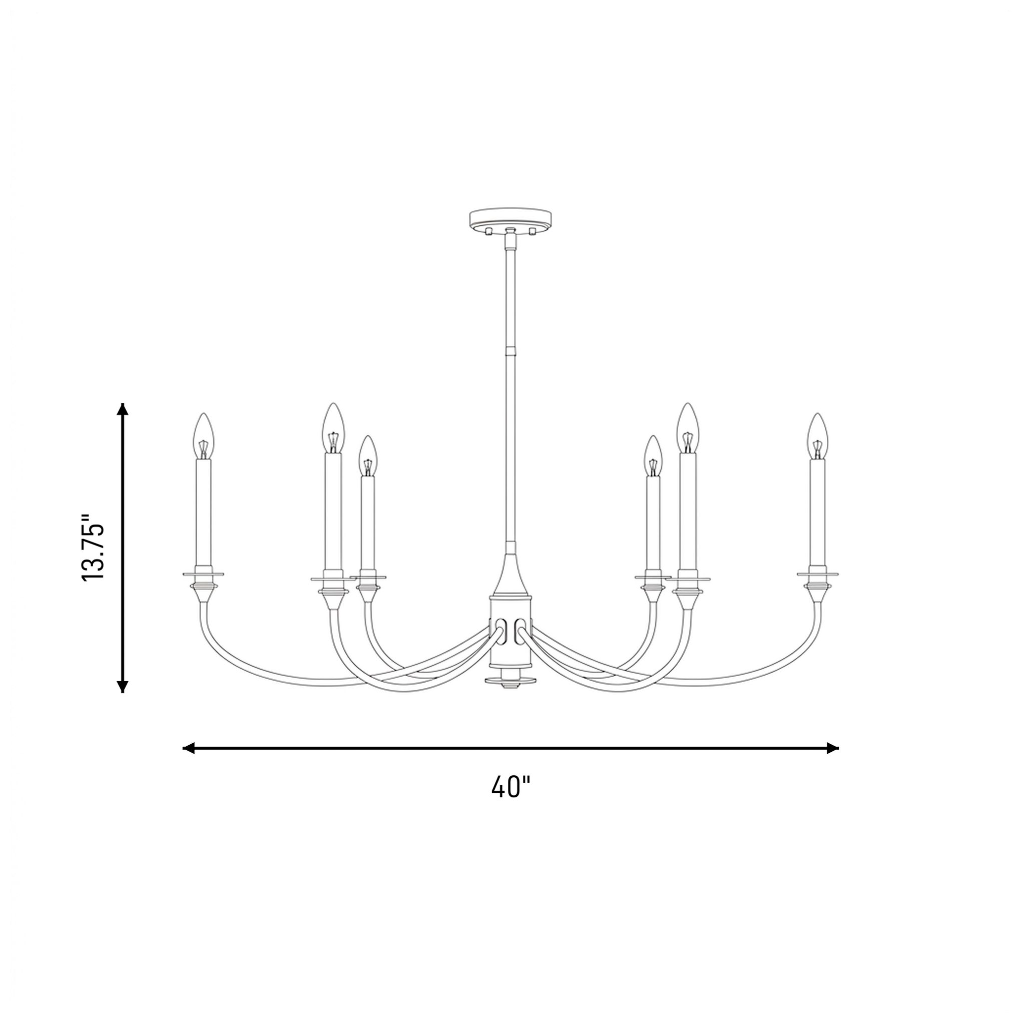 Coventry 6-Light Chandelier in Satin Nickel