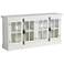 Coventry 72" Wide White TV Media Console with Glass Doors