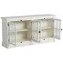 Coventry 72" Wide White TV Media Console with Glass Doors in scene