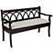 Coventry Antique Black Wooden Storage Bench