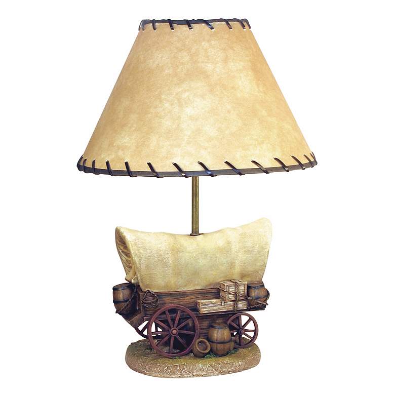 Image 1 Covered Wagon 18 inch High Accent Table Lamp