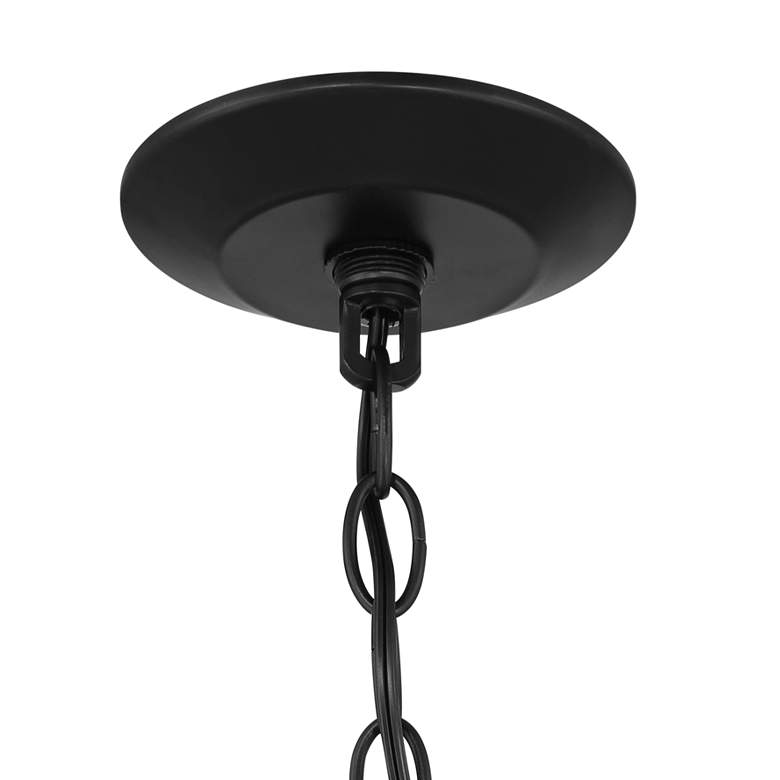 Image 5 Covey 35 3/4 inch Wide Semi Gloss Black 8-Light Ring Chandelier more views