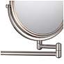 Coving Brushed Nickel 5X Magnified Round Makeup Wall Mirror