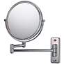 Coving Chrome 5X Magnified Double Arm Makeup Wall Mirror