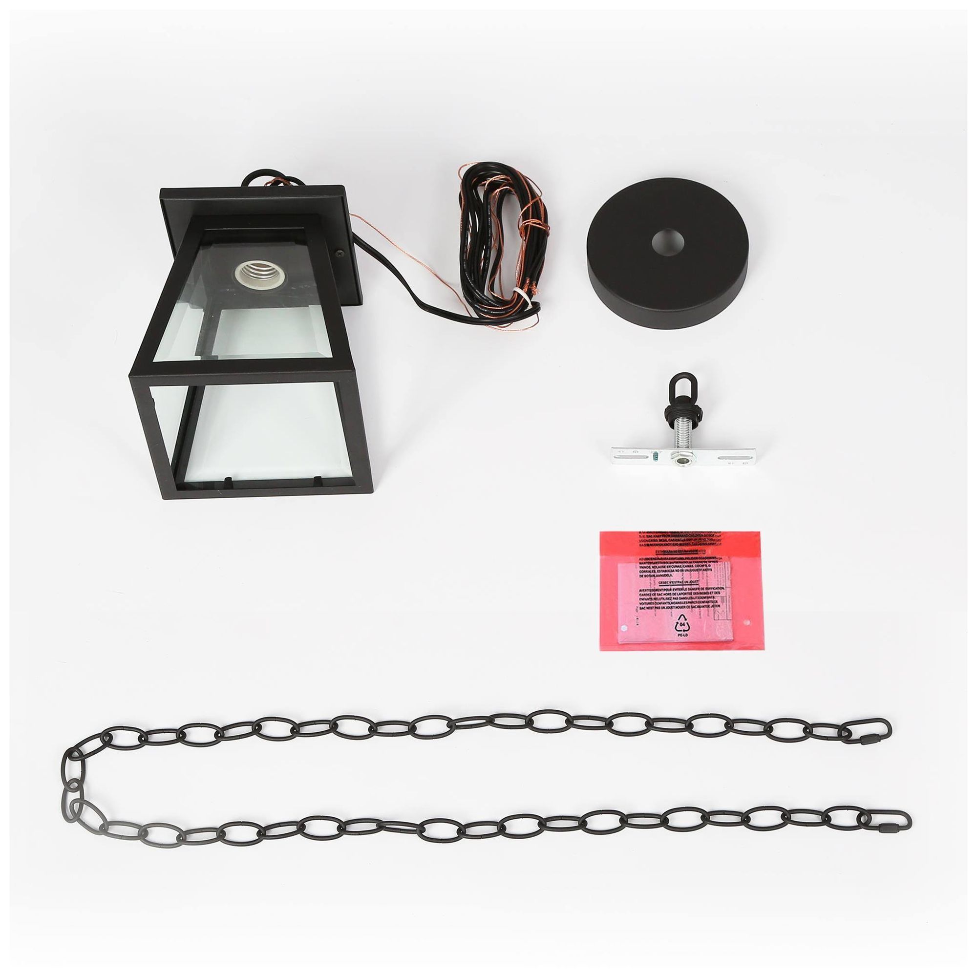 Image 2 Covington 6" Wide Black Clear Glass Outdoor Hanging Pendant more views