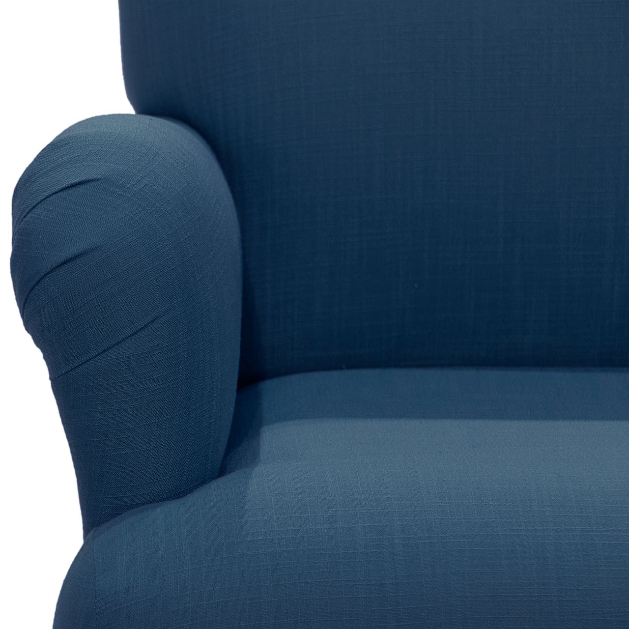 Image 2 Covington Linen Navy Fabric Accent Chair - Made to Order more views