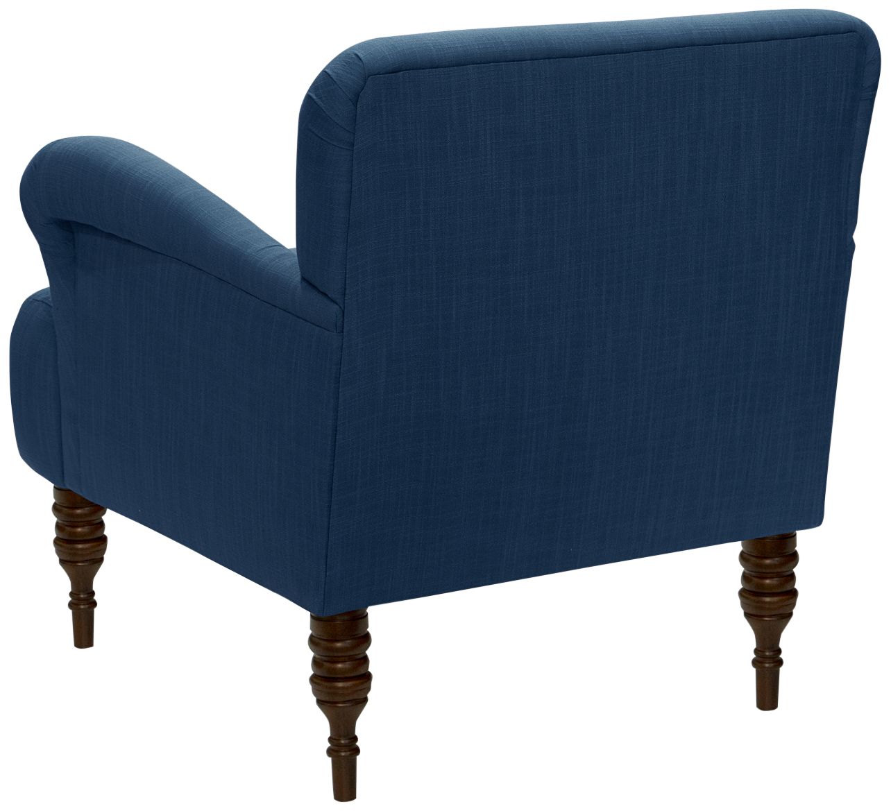 Image 4 Covington Linen Navy Fabric Accent Chair - Made to Order more views