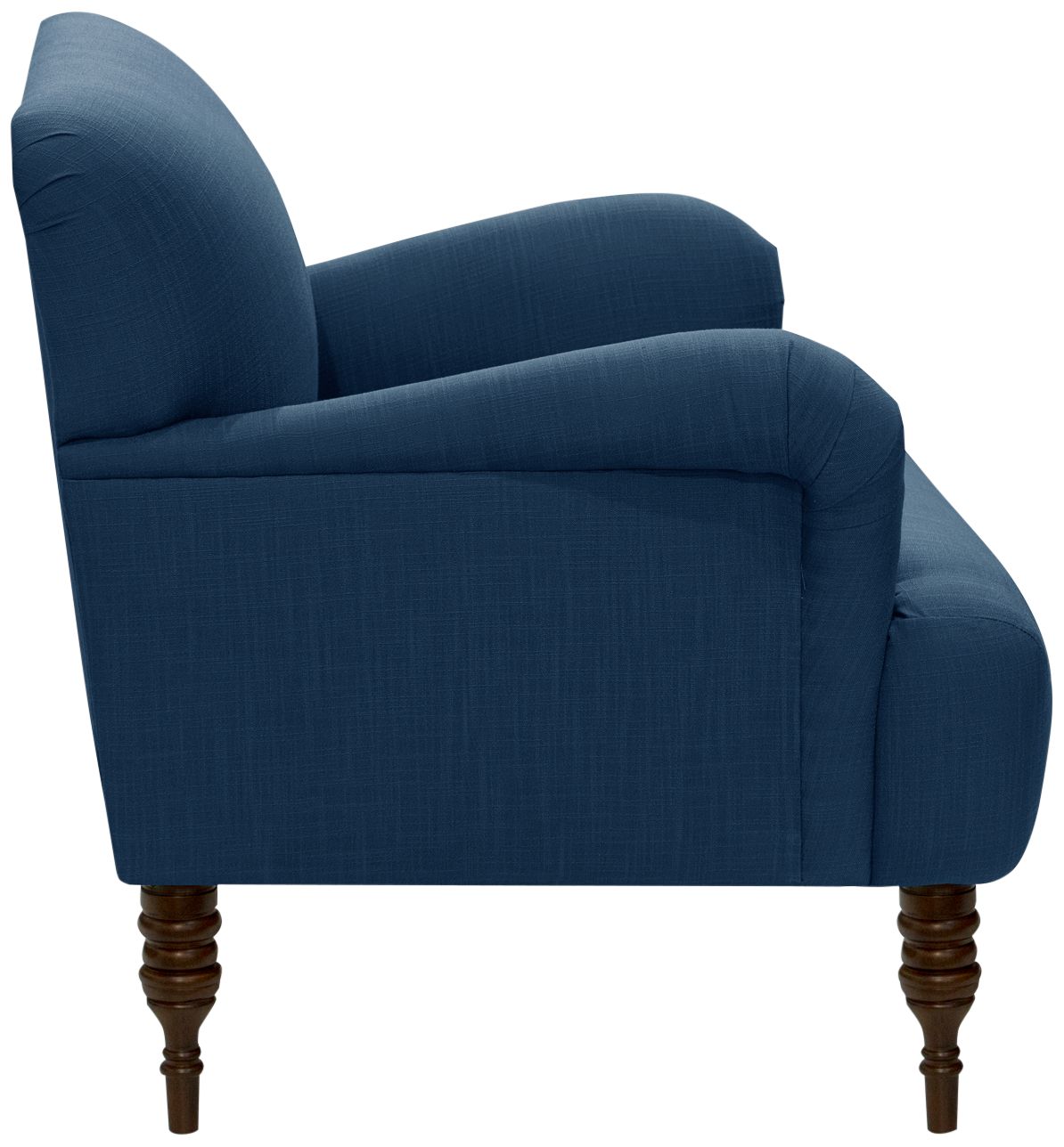 Covington Linen Navy Fabric Accent Chair - Made to Order