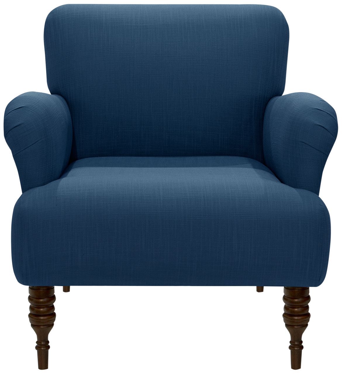 Covington Linen Navy Fabric Accent Chair - Made to Order