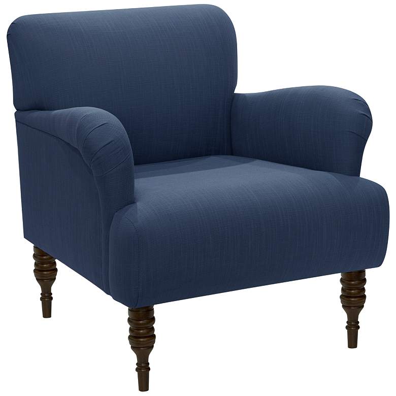 Image 1 Covington Linen Navy Fabric Accent Chair