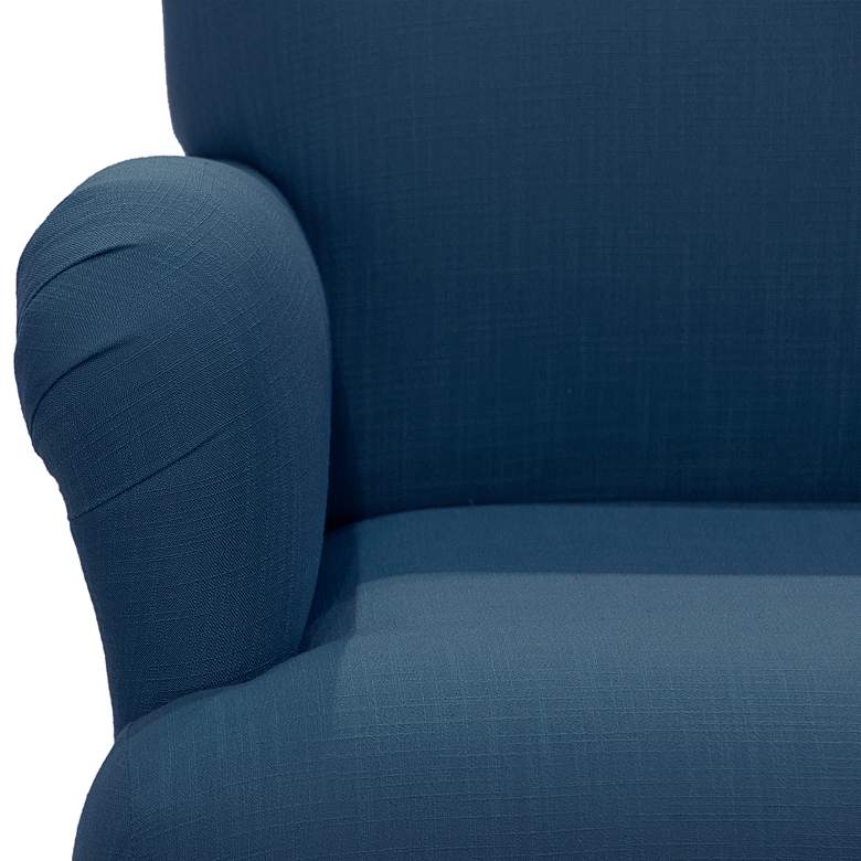 Image 2 Covington Linen Navy Fabric Accent Chair more views