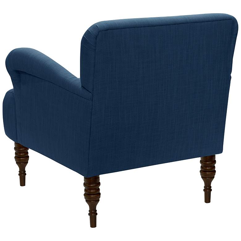 Image 4 Covington Linen Navy Fabric Accent Chair more views