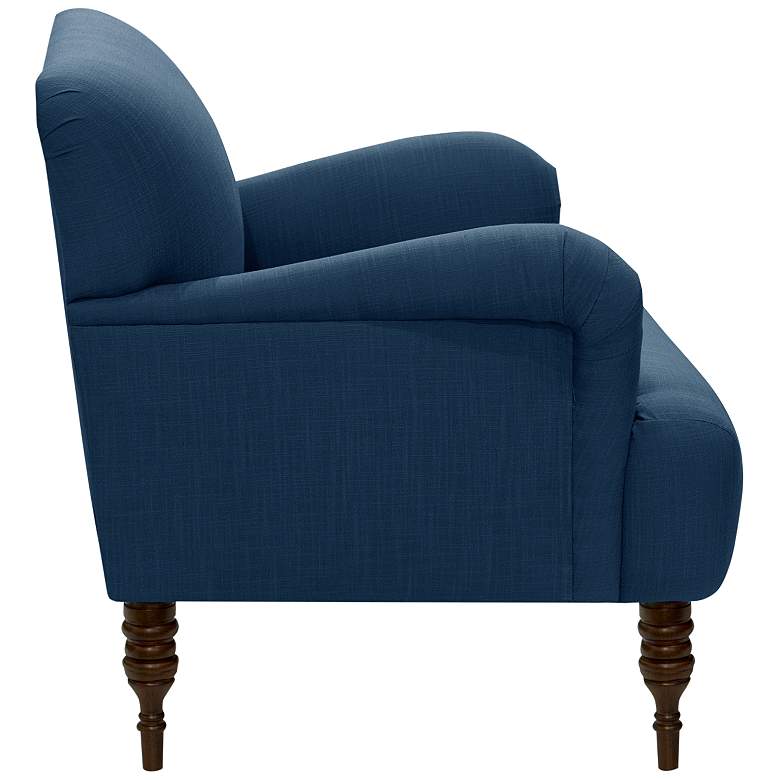 Image 5 Covington Linen Navy Fabric Accent Chair more views