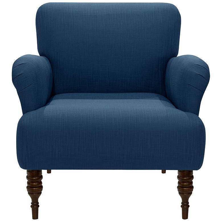 Image 6 Covington Linen Navy Fabric Accent Chair more views