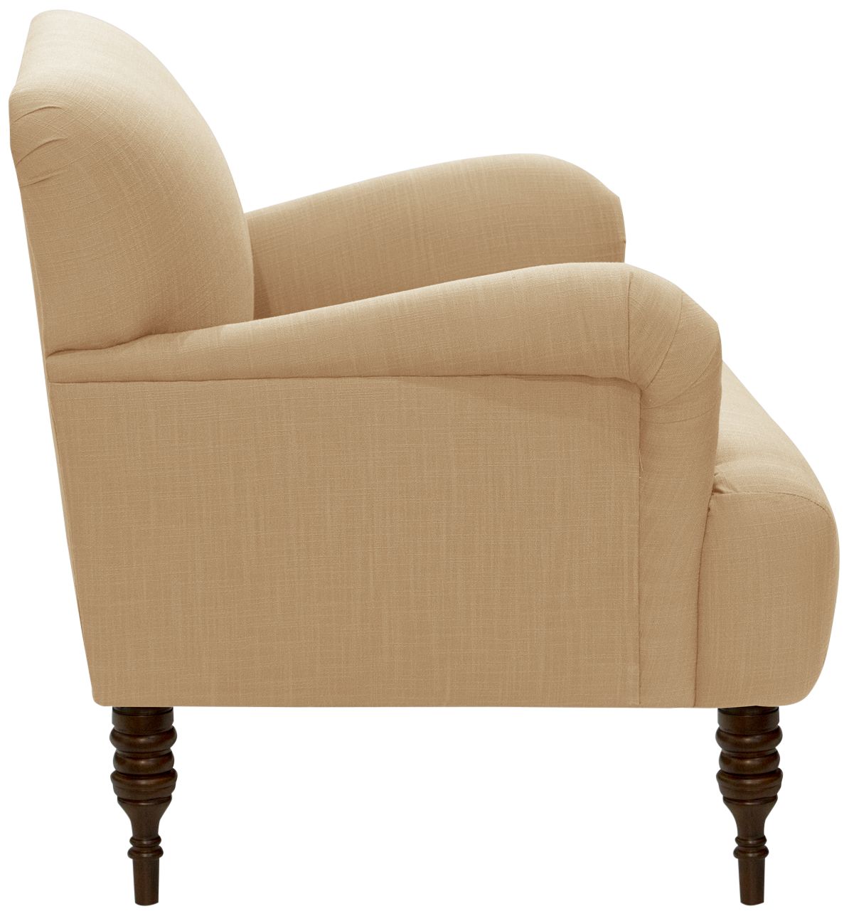 Covington Linen Sandstone Fabric Accent Chair - Made to Order