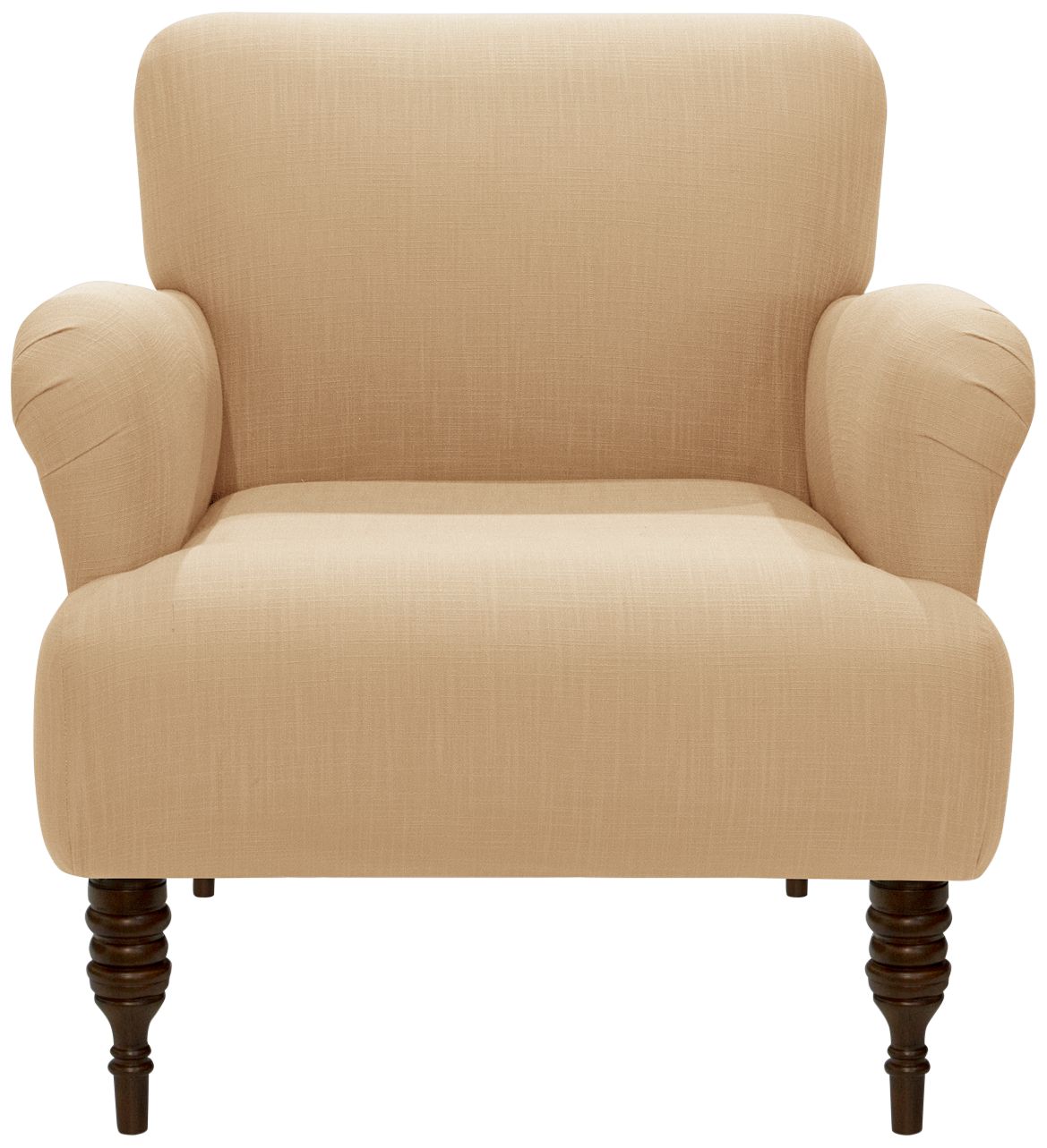 Covington Linen Sandstone Fabric Accent Chair - Made to Order