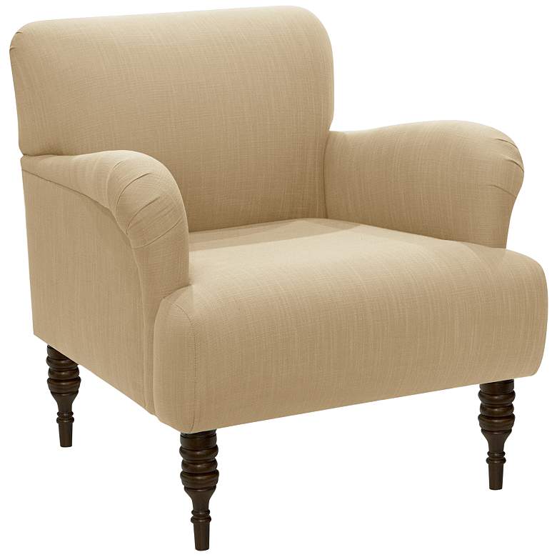 Image 1 Covington Linen Sandstone Fabric Accent Chair