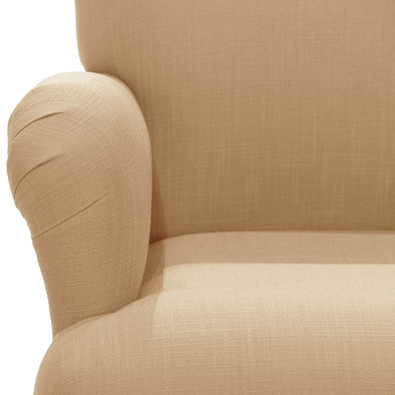 Image 2 Covington Linen Sandstone Fabric Accent Chair more views