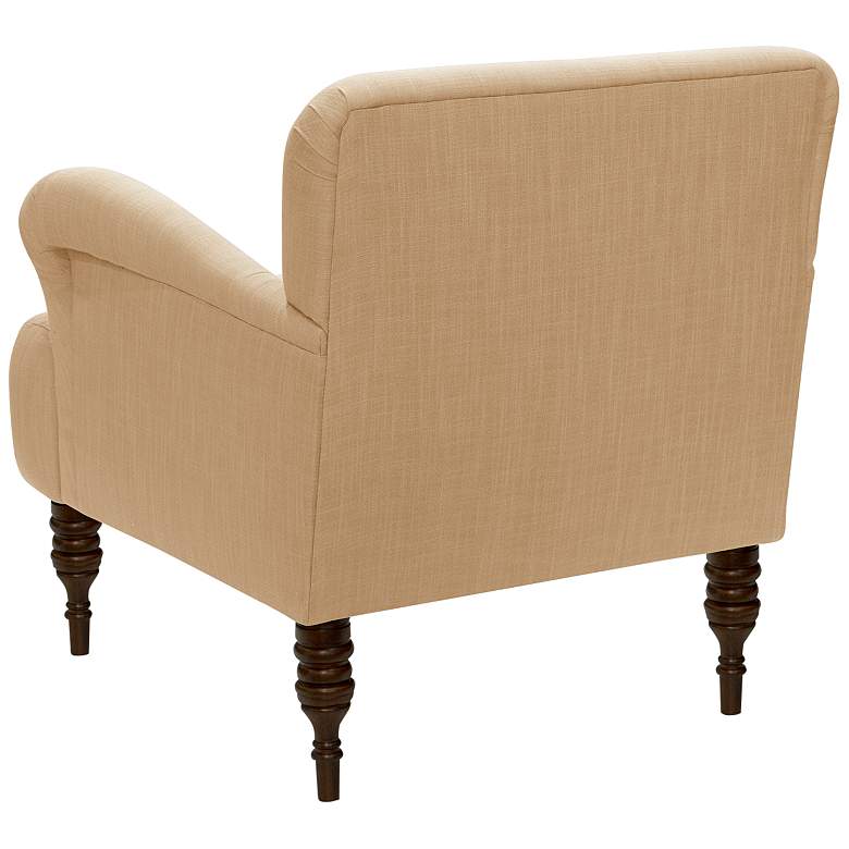 Image 4 Covington Linen Sandstone Fabric Accent Chair more views