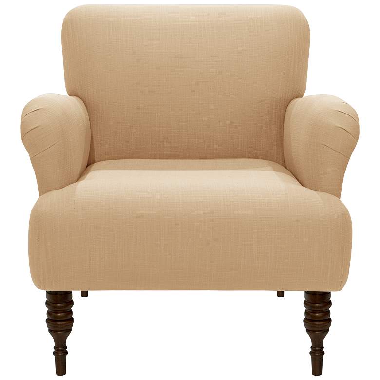 Image 6 Covington Linen Sandstone Fabric Accent Chair more views