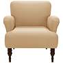 Covington Linen Sandstone Fabric Accent Chair