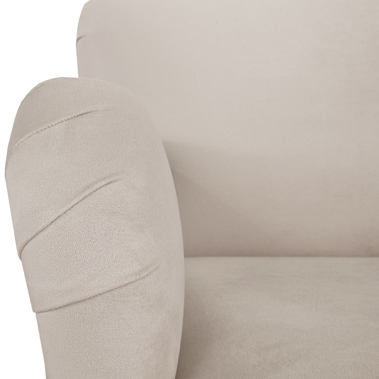 Image 2 Covington Velvet Light Gray Fabric Accent Chair - Made to Order more views