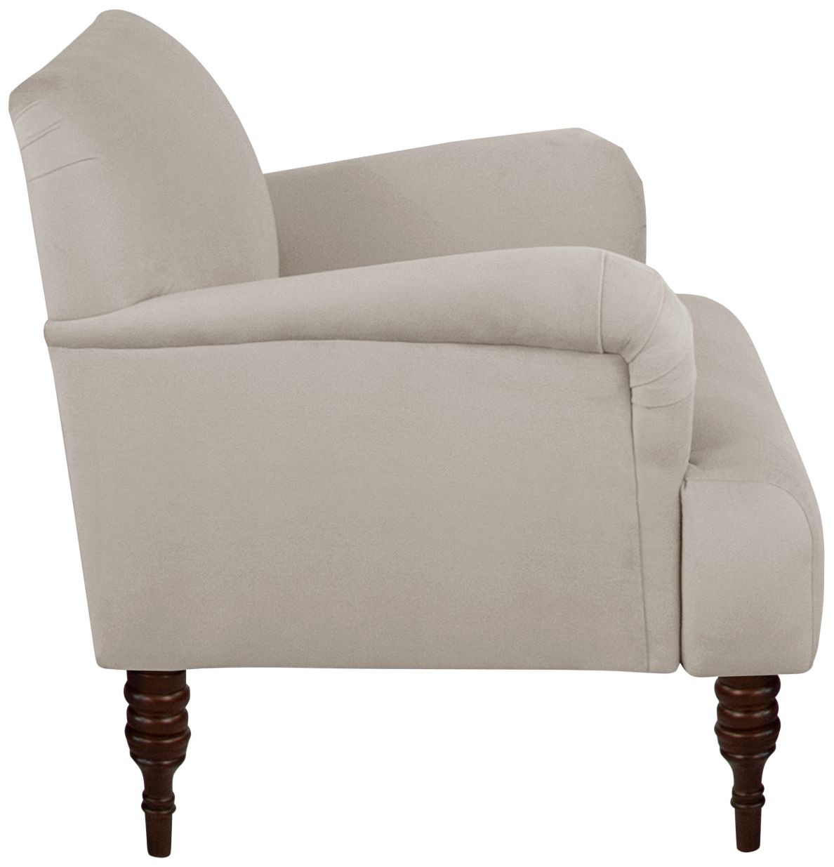 Covington Velvet Light Gray Fabric Accent Chair - Made to Order