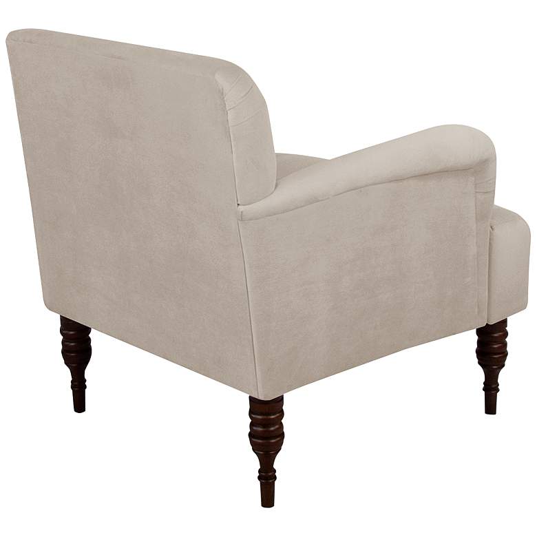 Image 4 Covington Velvet Light Gray Fabric Accent Chair more views