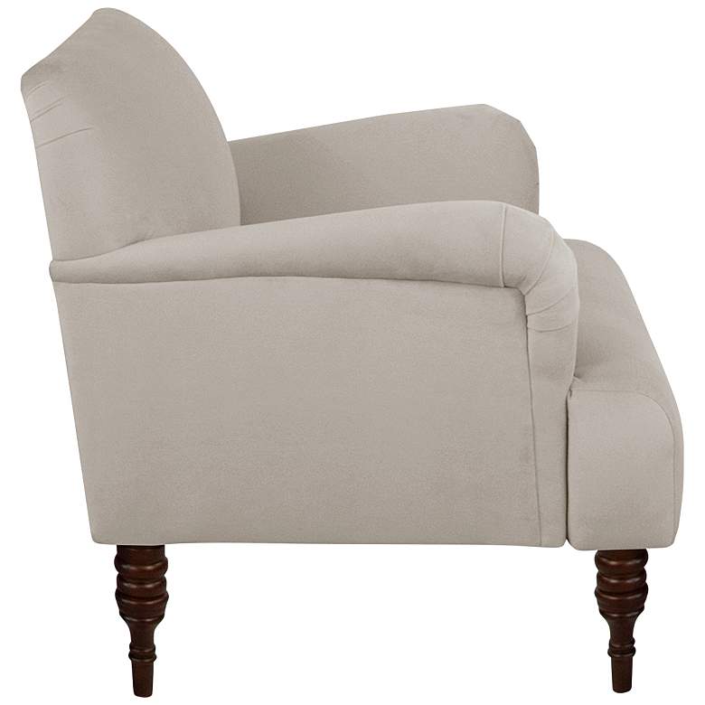 Image 5 Covington Velvet Light Gray Fabric Accent Chair more views