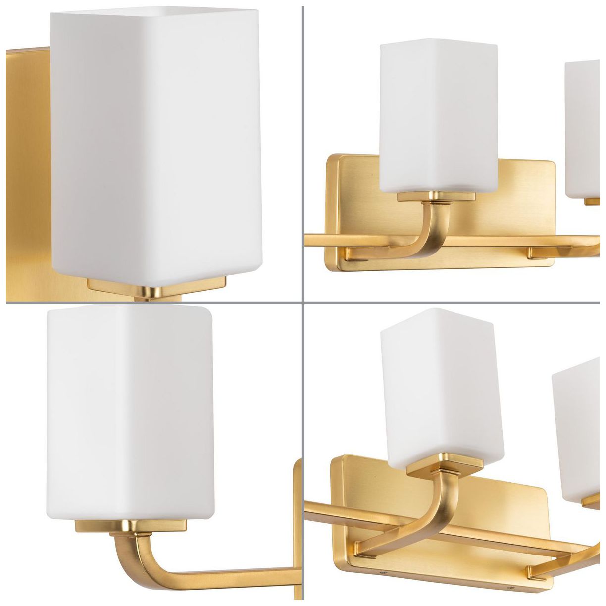 Image 3 Cowan Collection Four-Light Modern Etched Opal Glass Bath Vanity Light more views