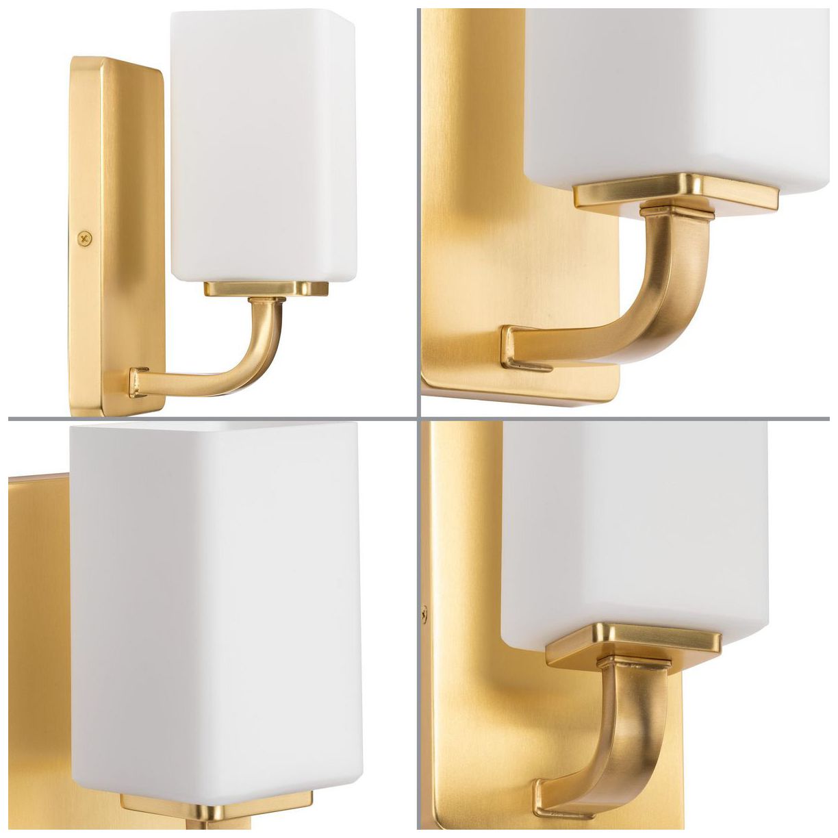 Image 3 Cowan Collection One-Light Modern Etched Opal Glass Bath Vanity Light more views