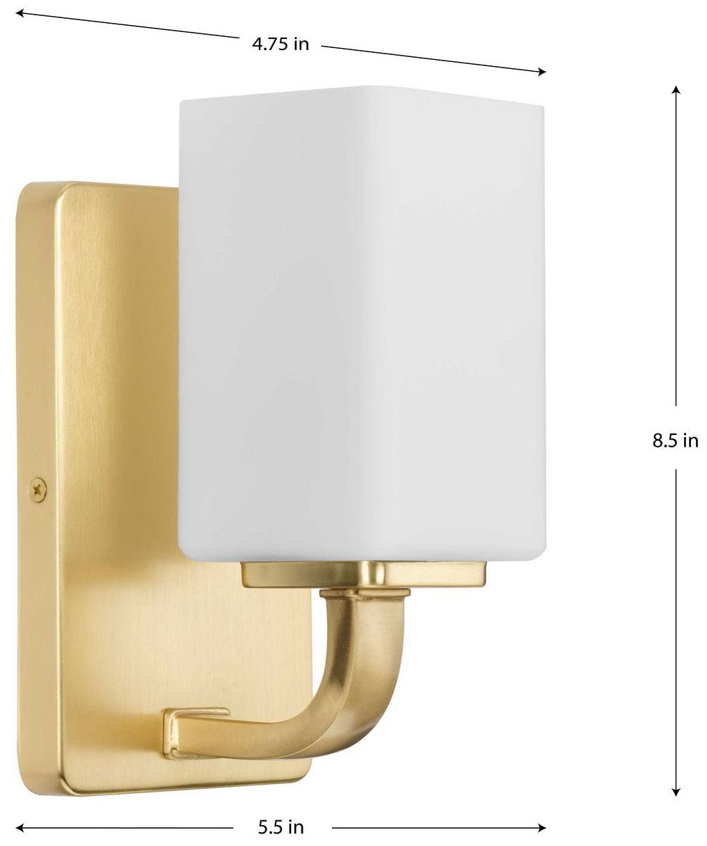 Image 4 Cowan Collection One-Light Modern Etched Opal Glass Bath Vanity Light more views