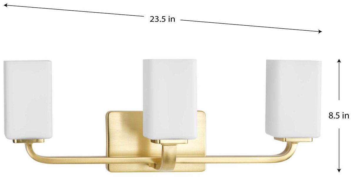 Image 4 Cowan Collection Three-Light Modern Etched Opal Glass Bath Vanity Light more views