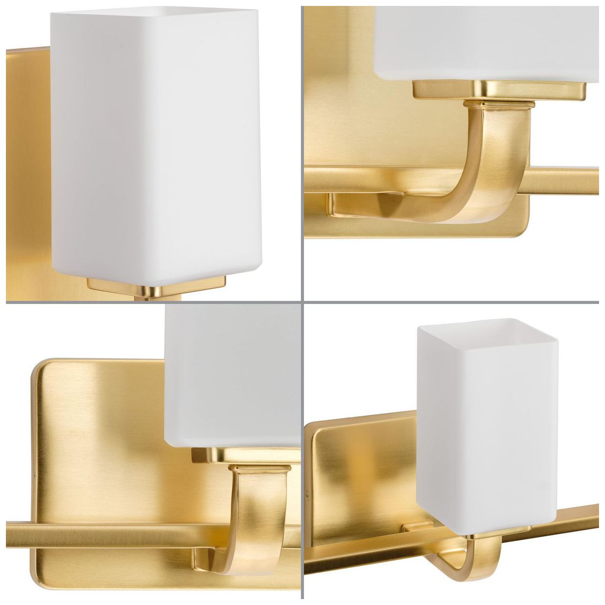 Image 5 Cowan Collection Three-Light Modern Etched Opal Glass Bath Vanity Light more views