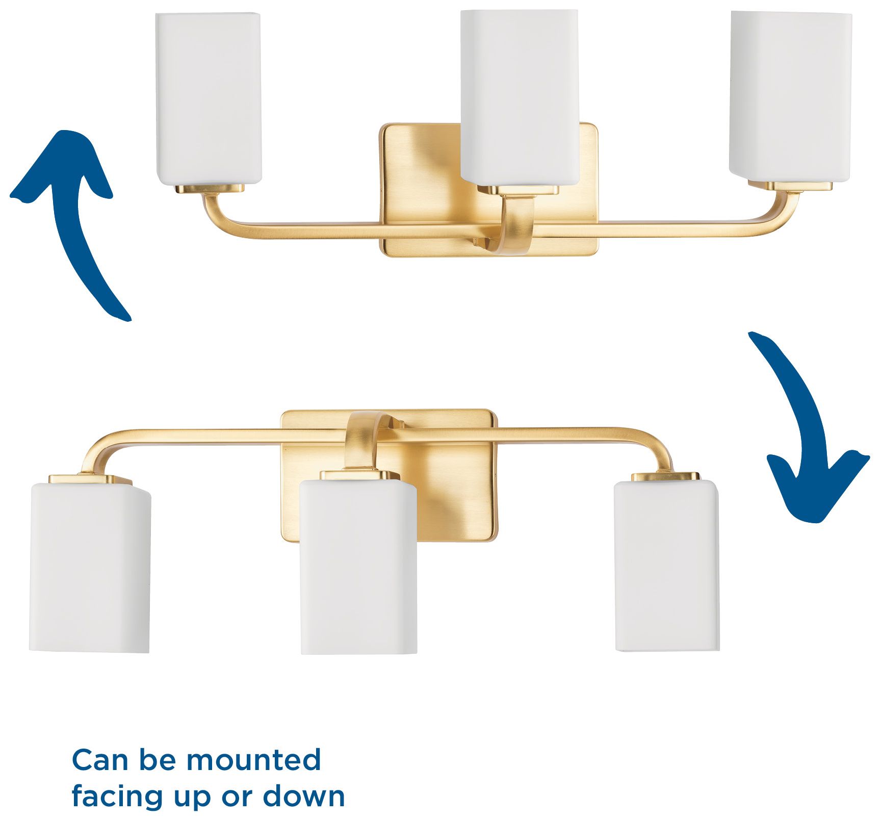 Image 6 Cowan Collection Three-Light Modern Etched Opal Glass Bath Vanity Light more views