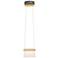 Cowbell LED Mini Pendant - Dark Smoke - Maple Wood - Frosted Diffuser