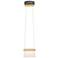 Cowbell LED Mini Pendant - Natural Iron - Maple Wood - Frosted Diffuser