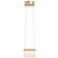 Cowbell LED Mini Pendant - Sterling Finish - Maple Wood - Frosted Diffuser