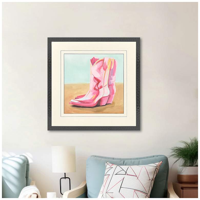 Image 4 Cowboy Barbee II 30"W x 30"H Modern Framed Art more views
