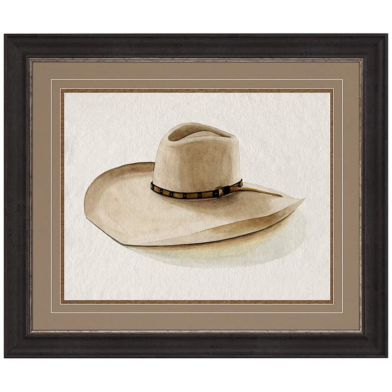 Image 1 Cowboy Hat I 40 inch Wide Rectangular Giclee Framed Wall Art