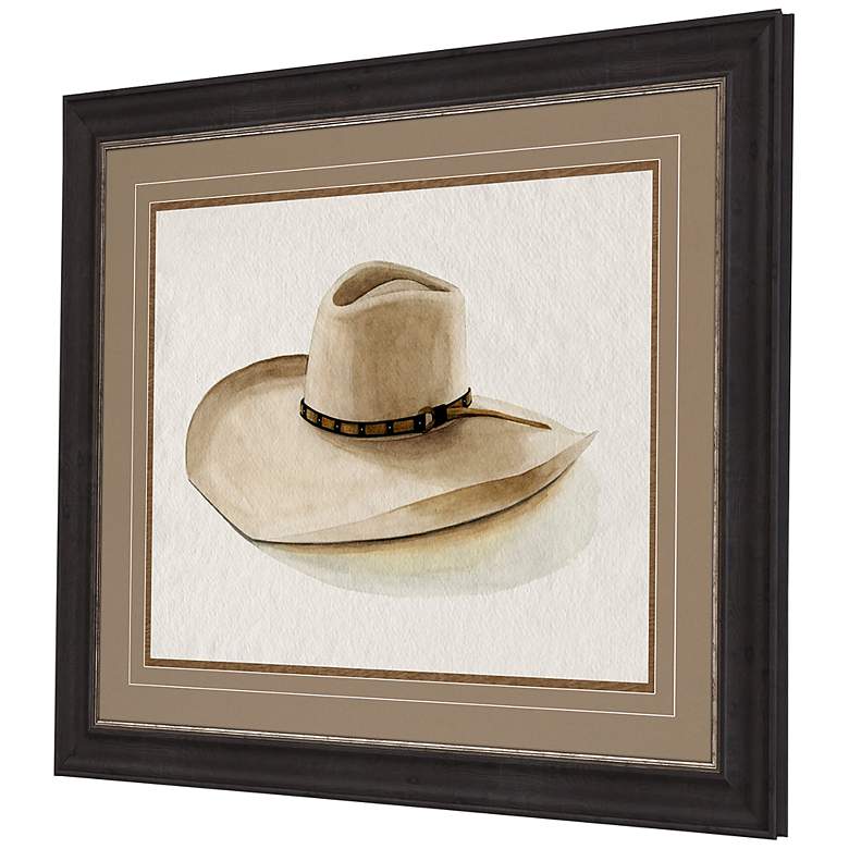 Image 3 Cowboy Hat I 40 inch Wide Rectangular Giclee Framed Wall Art more views