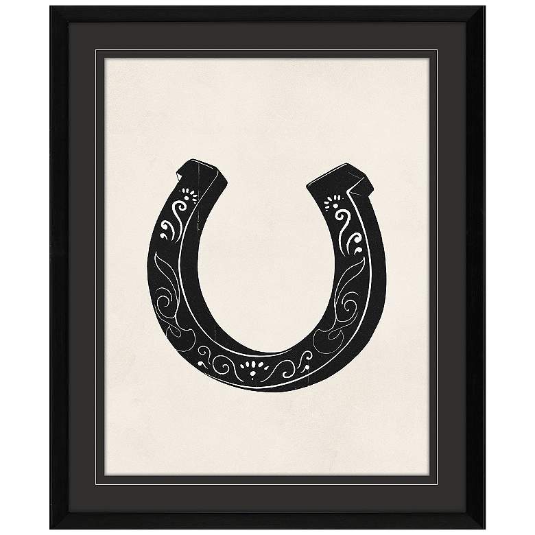 Image 1 Cowboy Horseshoe 24"W x 30"H Framed Art
