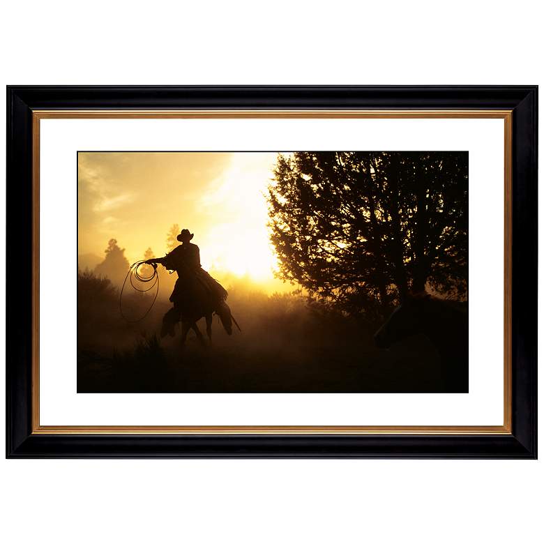 Image 1 Cowboy Round Up Giclee 41 3/8 inch Wide Wall Art