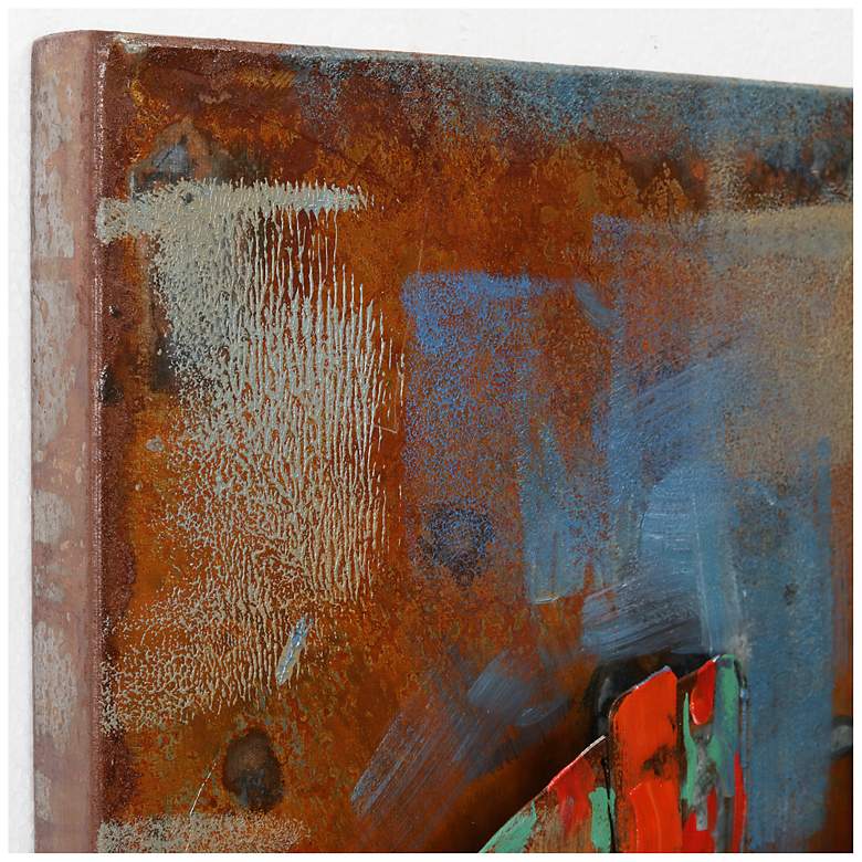 Image 7 Cowboy's Boots Mixed Media Iron Hand Painted 3D Wall Art more views