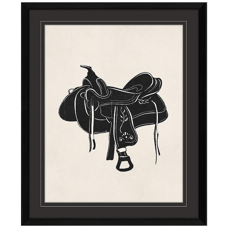 Image 1 Cowboy Saddle 24"W x 30"H Framed Art