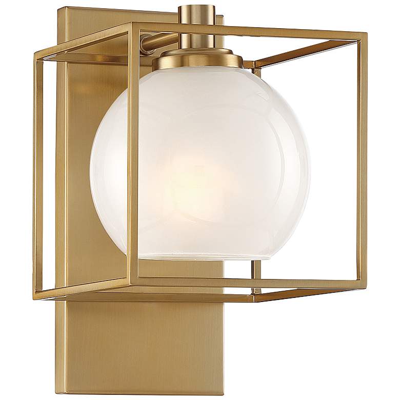 Image 1 Cowen 10 1/2 inch High Brushed Gold Metal Wall Sconce